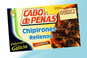 Chipirones rellenos en su tinta Cabo de Peñas