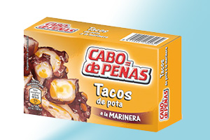 Tacos de Pota a la marinera Cabo de Peñas